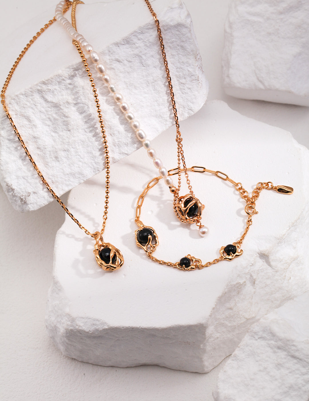 Golden Midnight Harmony Necklace