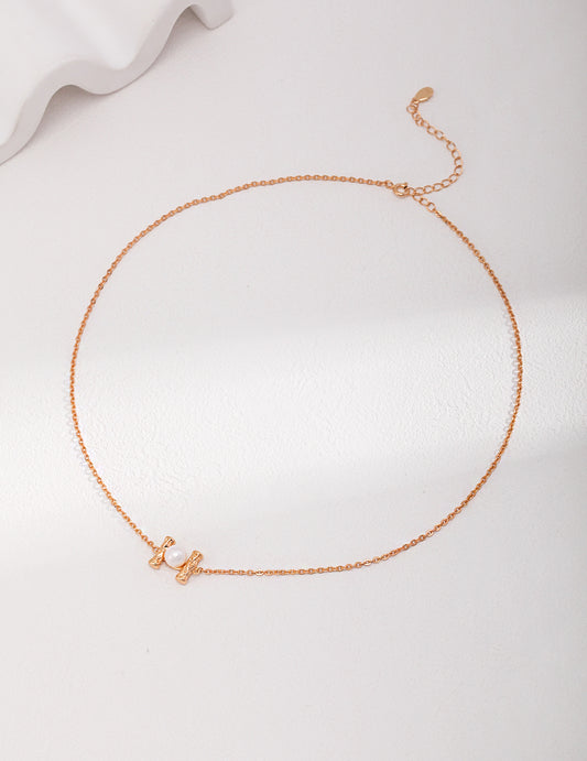 Fishbone Pearl Necklace