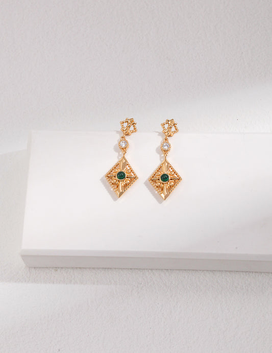 Green Stardust Earrings