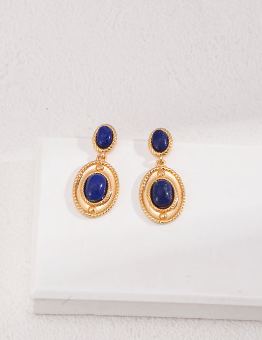 Indigo Oval Earrings