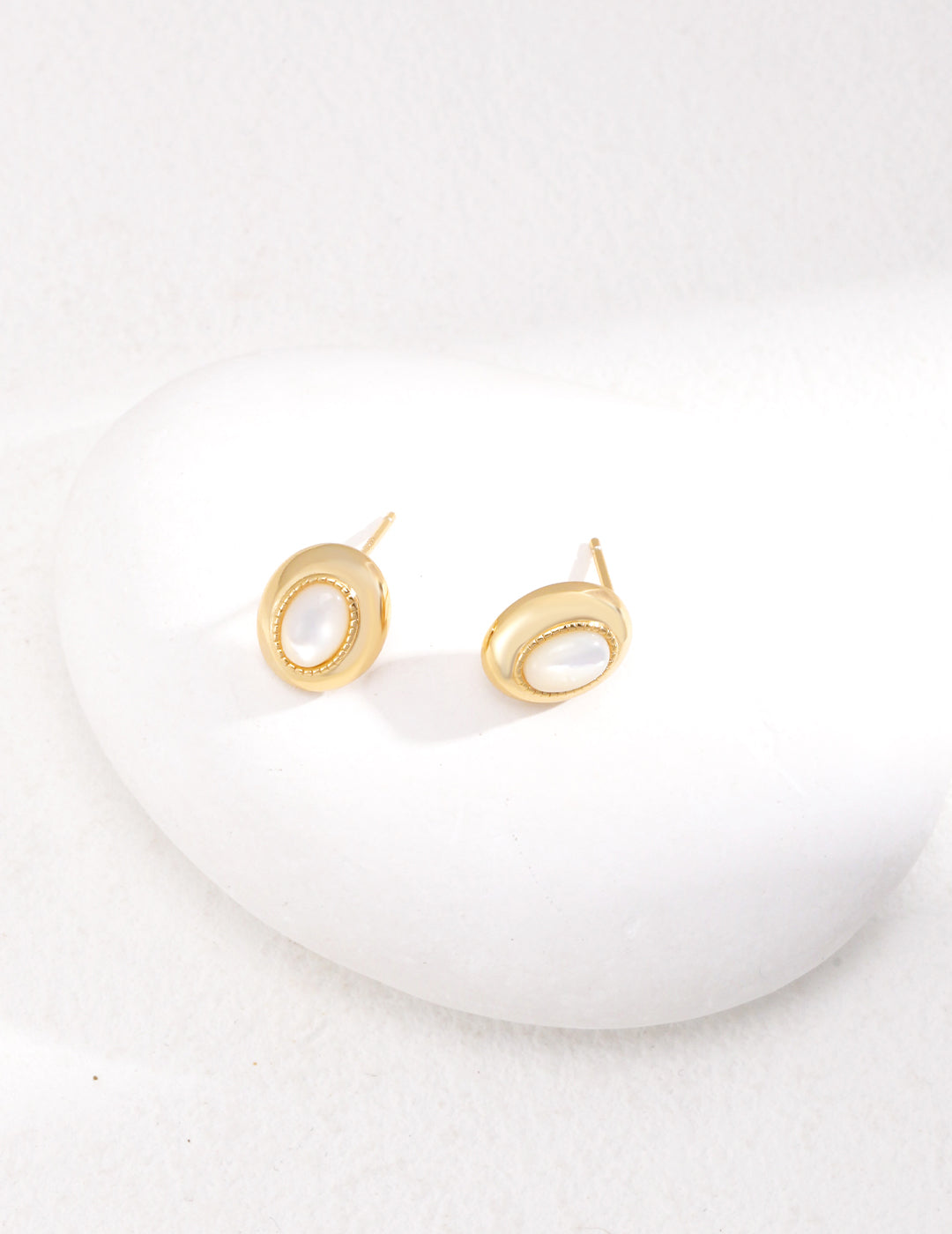 Golden Halo of Mother of Pearl Earrings