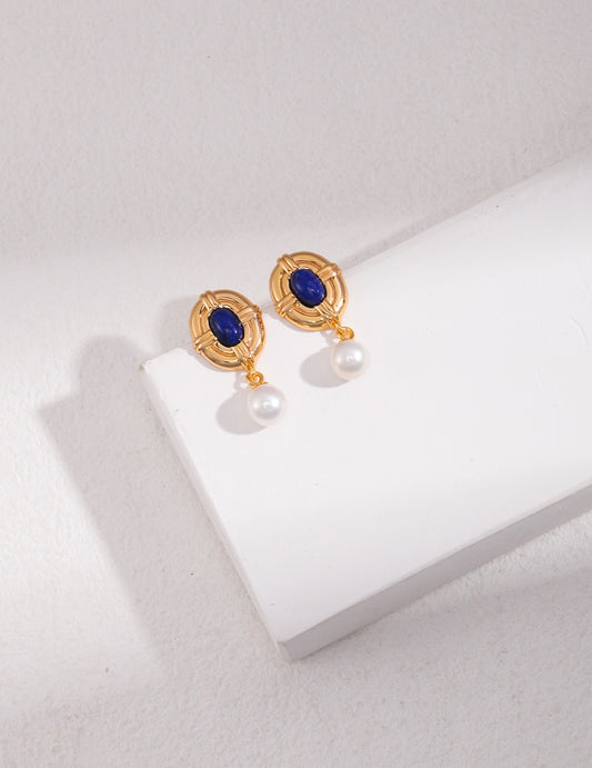 Regal Lapis Lazuli Earrings