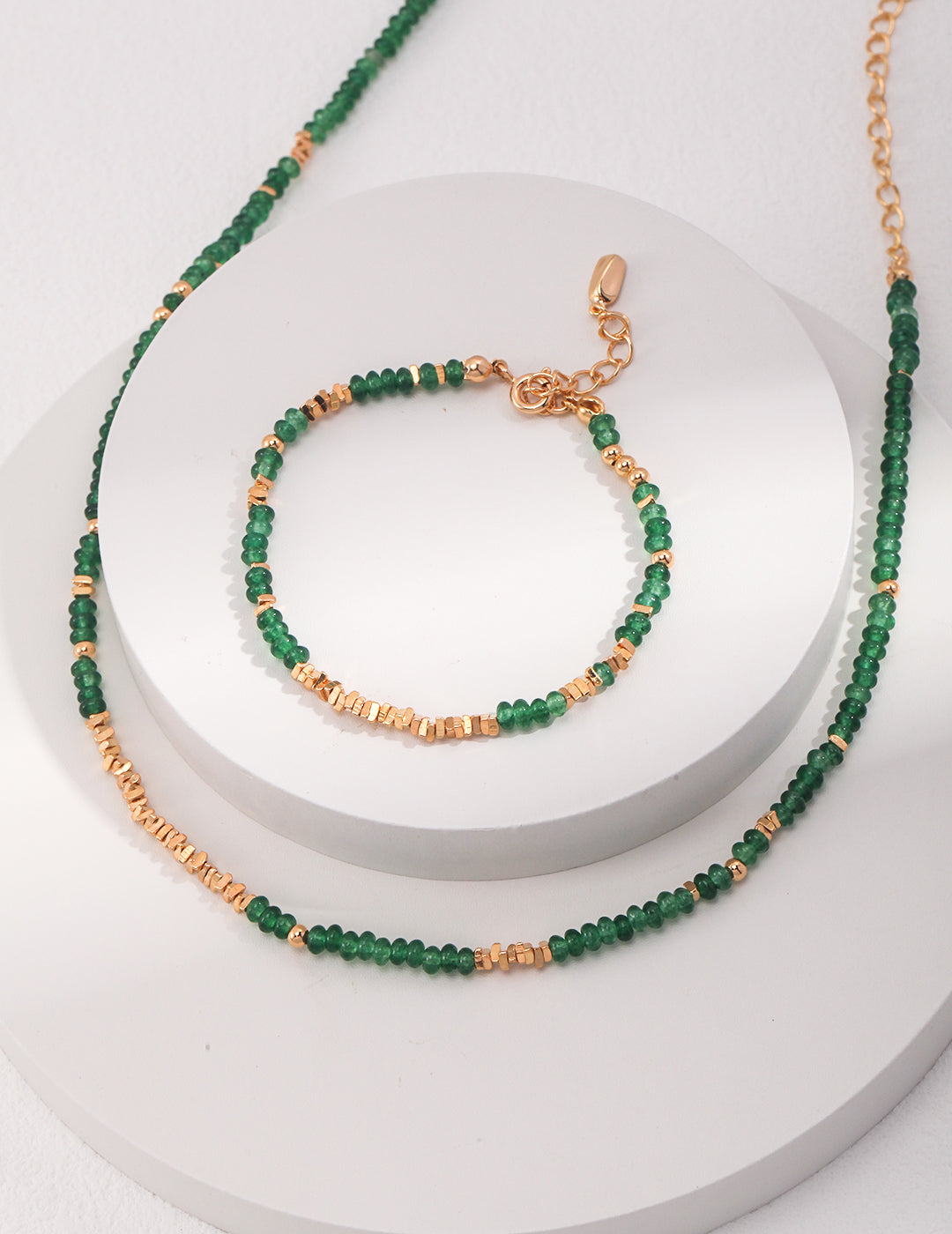 Emerald & Gold Accent Necklace