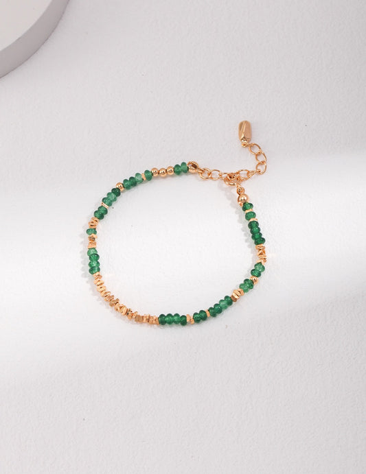 Emerald & Gold Accent Bracelet