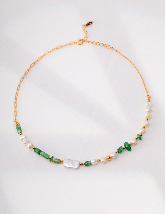 Verdant Pearl Necklace