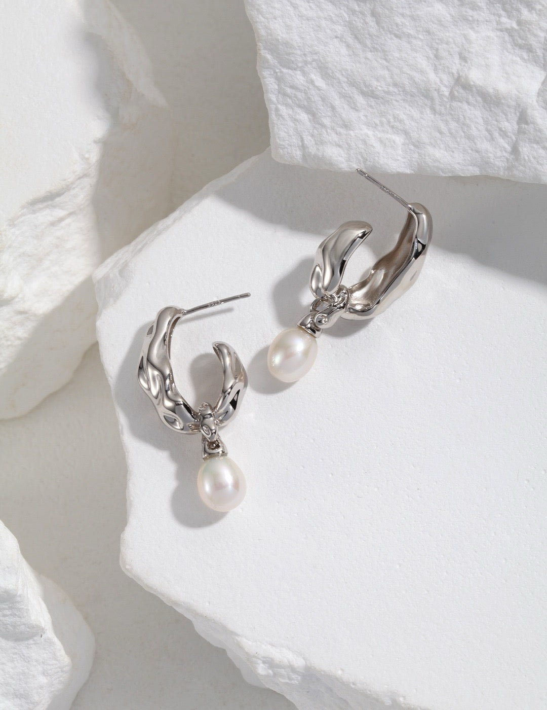 Silken Grace Pearl Earrings